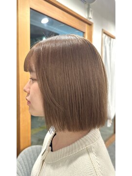 シアン 橋本店(Shian) ミルクティーベージュ×顎下ボブ