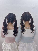 シェル(Shell) 髪の毛リボンツイン/北新地ヘアセット