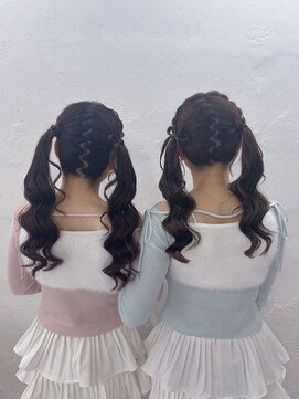 シェル(Shell) 髪の毛リボンツイン/北新地ヘアセット