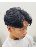 奈良フェザーパーマフェザーショートセンターパート