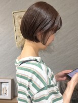 フレームプラス なんば駅前店(FRAME+)&nbsp;ショート　丸みショートボブ　艶ベージュ