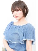 前下がりボブ・  内巻きワンカール・  ボブショート・暗髪