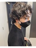 メンズマッシュウルフ　ニュアンスパーマ