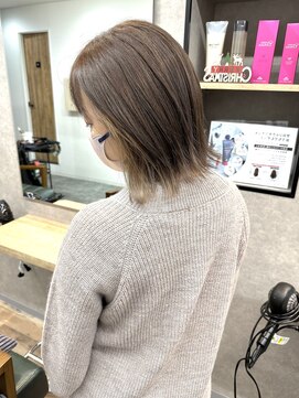 リベストバイジェービー 稲毛(li best. byjb) グレージュカラー/ボブウルフ/黒髪/ココアベージュ[稲毛/稲毛駅]