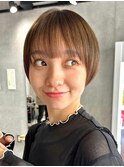 30代40代大人女性/前髪ありショートボブ/ショートヘア/髪質改善
