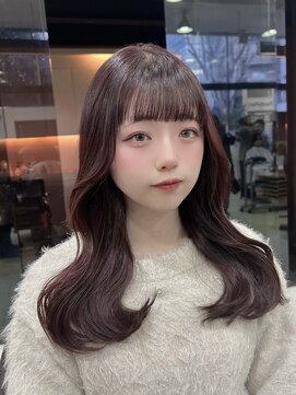 ゼスト 吉祥寺店(ZEST) 【籠倉】ブリーチなしカシスレッド/韓国くびれ巻き/吉祥寺