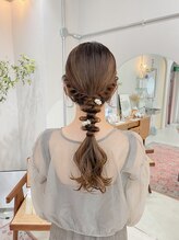 ヘアー アイス カンナ(HAIR ICI Canna) 褒められる♪編みおろし二次会シニヨンヘアセット大人美人