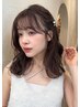 【お顔周り/透明感カラー】小顔カット＋ケアカラー＋TR￥20900→￥14750