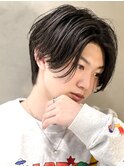 センターパートニュアンスパーマ韓国カルマパーマコンマヘア