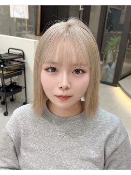 ロンドメリア 天神大名店(Lond Melia) 小顔に見せるヘア/ワンレン/ボブウルフ/ネビージュ/黒髪カタログ