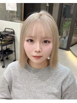 ロンドメリア 天神大名店(Lond Melia) 小顔に見せるヘア/ワンレン/ボブウルフ/ネビージュ/黒髪カタログ