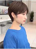 ショートヘアショートボブ縮毛矯正白髪ぼかし表参道青山30代