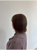 温かみのあるショコラカラーで肌のトーンをアップ◎ボブスタイル