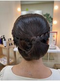 成人式・大人女子・夜会巻き・アップ・着付け・クラシック