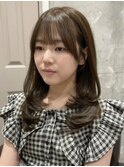 【 wakana 】オリーブベージュ/ミディアムレイヤー/20代30代