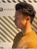 アップバングショートパーマスタイル【BARBER-BAR】
