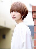 前髪厚めショートボブ/20代/30代/40代/ハイライト