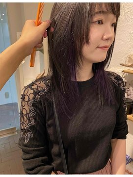 バローチェ(Barouche) 【Barouche/中島綾子】　インナーカラー　パープル　堀江