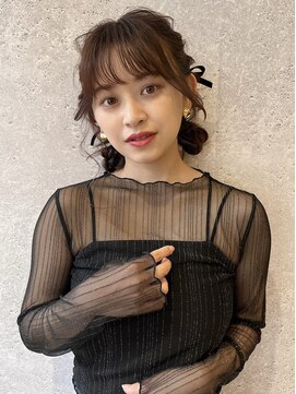 アース 三軒茶屋店(HAIR&MAKE EARTH) 三軒茶屋_レディース_ロング_ヘアアレンジ_ヘアセット_ブラウン