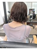 コテ巻き風パーマ　ボブパーマ