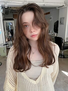 ハニーシブヤ(HONEY shibuya) 小顔ウエーブパーマ　イメチェンレイヤー　ショコラブラウン