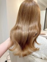 アール ヘアー デザイン(r hair design)&nbsp;ゆるふわロングベージュカラーブリーチしない透明感カラー