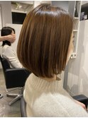 表参道髪質改善カラーウルフショートカットベージュアッシュ40代