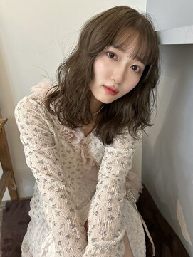 フェブミエル(fev miel) 【fev_rica】シアーオリーブベージュ×パーマ風