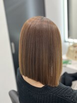 ピリオド 赤坂(Period.)&nbsp;ボブヘアーベージュカラー縮毛矯正髪質改善　赤坂見附