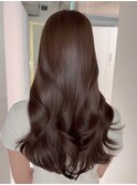 透明感カラー/ココアブラウン/レイヤーロング