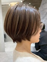 ソワネ 表参道(soigne)&nbsp;表参道髪質改善カラーウルフショートカットベージュアッシュ40代