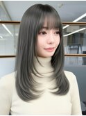 ★レイヤー春夏カラー透明感グレージュ髪質改善カラーロングヘア