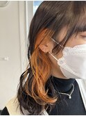 #イヤリングカラー#オレンジ#夏カラー