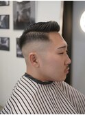 サイドパートスキンフェードカットシェービング吉祥寺理容室