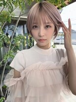 クティエ(Cuthie)&nbsp;#ピンクベージュ#ショートボブ#シースルーバング#20代#30代