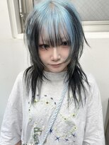 ヴェルデ(Verde) ★水色デザインカラー×ウルフカット