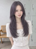 トレヘアー 京都 烏丸(tRe hair) 【全店舗指名No.1加藤】ブルーベリーカラー|レイヤー|韓国