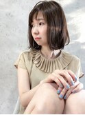 【husco/佐賀】切りっぱなしボブ×透け感カラー