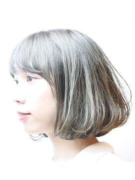 ヘア デザイン リスク(HAIR DESIGN RISK) 【RISK高橋勇太】厚めバングマーメイドアッシュワンレン大人ボブ