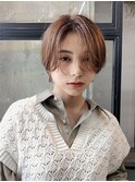 前髪で作る小顔ショート