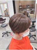 五反田美容院☆ハイトーンショート、軽くして夏を気分爽快、快適