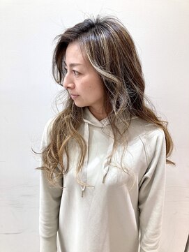 ヘアーライズ 池袋東口店(hair RISE) ハイライトブリーチクイック巻きロングレイヤー