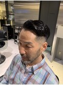 メンズツーブロックパーマビジネスサイドパートベリーショートF