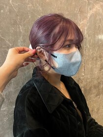 クレビア(CreBiA) 結んでも可愛い♪顔まわりレイヤー/ピンク
