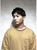 刈り上げセンターパートフェザーパーマサーフカールu
