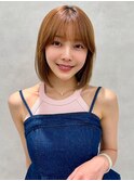 レイヤーロング/ヘルシースタイル/韓国ヘア/ベビーピンク/新宿