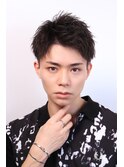 王道アップバングショート ビジネスヘア