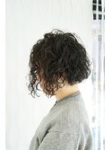 アシンメトリー　ツーブロック　ウェーブ　パーマ