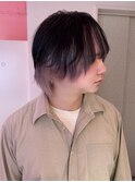 ホワイトグレージュ/インナーカラー/韓国マッシュ