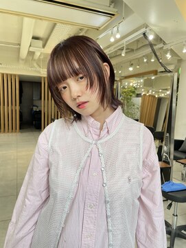メゾンアクア 表参道(Maison ACQUA) ◎外ハネボブボブウルフワイドバングイメチェンヘアスタイル
